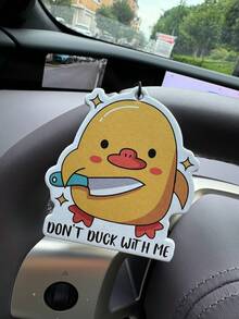 "Don't Duck With Me" Anatra Divertente & Pesce Bass da Pesca Frescante per Auto, Durata 60-90 Giorni, Senza Alcol, Resistente al Calore, Eliminatore di Odori, Aromaterapia da Appendere per Auto Casa Camera da Letto Bagno, Decorazione Auto Umoristica & da Pesca & Segnalibro - Profumo di rosa, iris e cedro - Visualizzare 6