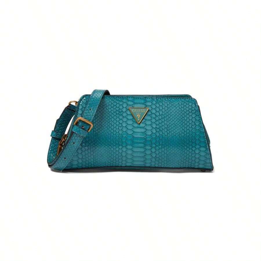 Guess Bolso bandolera Annita con cremallera superior - Verde azulado - Ver 1