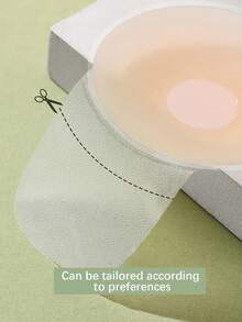 2pcs Apricot Silicone Invisible Breast Lift Tape, Soft & Elastic Silicone Material, Washable & Reusable, Suitable For Low-Cut Dresses In Parties, Weddings, Graduations, Providing Lift And Shaping For Smaller Busts - Apricot - View 7