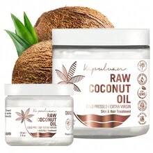 Frasco de Aceite de Coco Orgánico Prensado en Frío Kapuluan 2oz y 8oz - Hidratación de la Piel, Aceite de Coco Virgen, Hidratante Natural, Esencial de Belleza Pura, Cara y Cuerpo, Orgánico, Tratamiento Capilar, Ideal para Piel Sensible, Aceite Multiuso, Belleza Limpia, Nutritivo, Tratamiento de Cutículas, Suavizante para la Piel, Remedio para Piel Seca, Vegano, Libre de Crueldad, Viral, Favorito de Influencers, Ofertas de, Cyber Monday - Multicolor - Ver 1