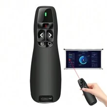 Presentador inalámbrico USB de 2.4 GHz con control remoto de diapositivas de PowerPoint, control remoto, puntero RF y clicker de cambio de página - Negro - Ver 3