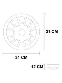 Lámpara De Techo, Luz Ideal, Plafón P-26 Choco. - Marrón Chocolate - Ver 5