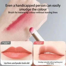 唇刷，唇刷，遮瑕刷，专业唇刷，唇膏唇彩膏，卫生便携盖，女孩礼物（白色，紫色） - 彩色 - 查看 7