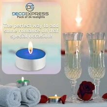 Deco Express Tealight Candles Multipack Of 24 Burning Time 4 Hours Tea Lights - Multicolor - View 4
