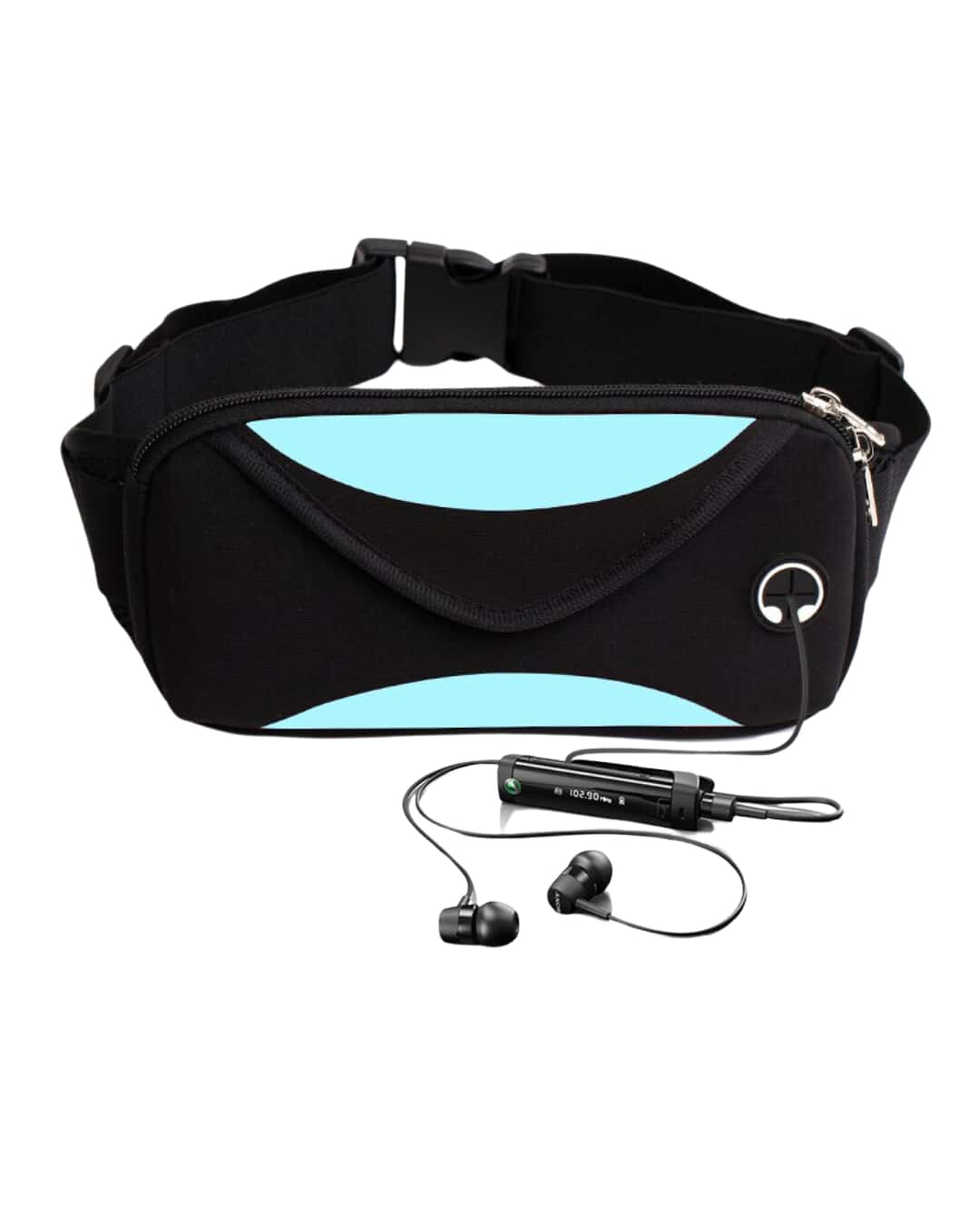 Running Waist Bag Waterproof Sports Cell Phone Holder Fitness Men Women Money Belt - 藍色 - 查看 1