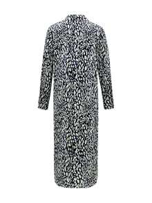 Sukienka damska jednorzędowa, średniej długości, z kołnierzykiem, kieszeniami, na wiosnę i jesień