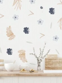 1 件花朵墙贴 简约复古花朵墙贴 精致色彩 家庭客厅背景 波西米亚风 柳桉树叶花朵贴纸 DIY 墙艺术贴花 波西米亚家居装饰贴纸、贴纸、墙贴花、乙烯基贴花用于家居装饰、春季装饰品让您的家焕然一新、节日装饰贴纸礼物生日毕业 - 彩色 - 查看 7