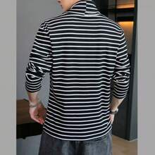 Playera Larga Delgada Hombre Caballero Cuello Tortuga Camisa - Negro - Ver 7