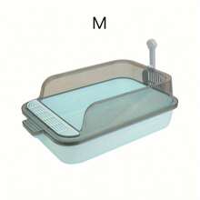 New Removable Semi-Enclosed Cat Litter Box, Multiple Colors And Sizes Available, Litter Scoop Included - Multicolor - View 20