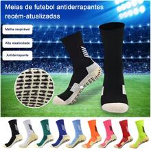 Meias de futebol masculinas com aderência absorção de suor sola de toalha cano médio para treino profissional e antideslizantes Enviar imediatamente
