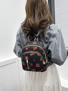 Mochila Estudiantil de Gran Capacidad Estilo Universitario para Mujeres, Adecuada para Escuela Secundaria, Preparatoria, Universidad - Negro 2 - Ver 8