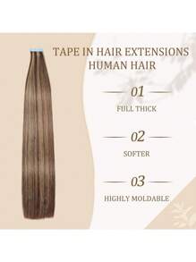 Extensiones de cabello humano con cinta adhesiva, 20 piezas/paquete/30g, cabello recto Remy invisible, extensiones de cabello con cinta adhesiva adecuadas para todas las personas de 10 a 24 pulgadas