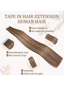 Extensiones de cabello humano con cinta adhesiva, 20 piezas/paquete/30g, cabello recto Remy invisible, extensiones de cabello con cinta adhesiva adecuadas para todas las personas de 10 a 24 pulgadas