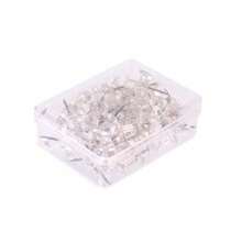 100/50/20pcs Thumbtack Hooks, Plastic Head Pins, Clear Wall Thumbtack, Fabric Wall Clear Thumbtack, Cork Bulletin Board Map Photo Calendar, Home Office School Supplies Back To School