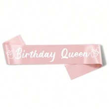 1 件生日国王/生日女王派对肩带，派对装饰品，现货生日王子派对腰带，圣诞节 - 黑色 - 查看 7