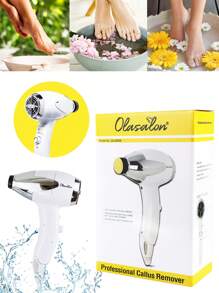 OLASALON 电动足部老茧去除器，防水足部护理工具套件 - 用于去除老茧，自动足部死皮去除机器人，硬皮修剪器，足部去角质护理（包括 12 个替换磨头） - 美規A型插(110-127V) - 查看 7