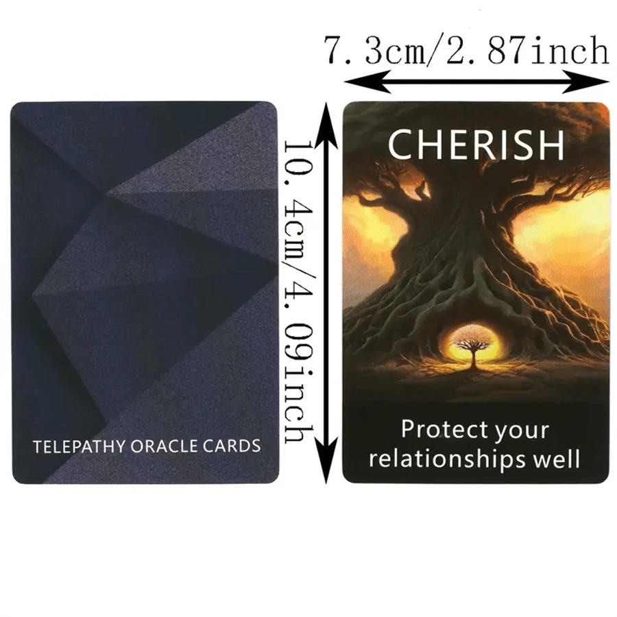 56pcs Cards, Telepathy Oracle Clarity Cards Prophecy Divination English
