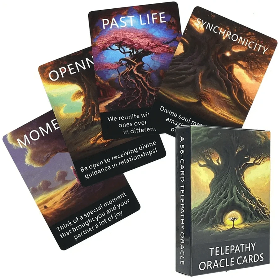 56pcs Cards, Telepathy Oracle Clarity Cards Prophecy Divination English