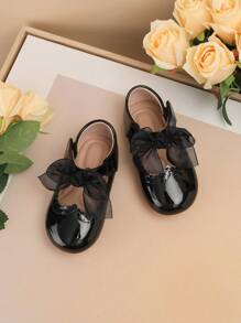 1 Paar niedliche Schmetterlingsdekor Babyschuhe mit massierender Sohle aus fester Kunstleder-Optik, rutschfest, geeignet für Frühling und Herbst