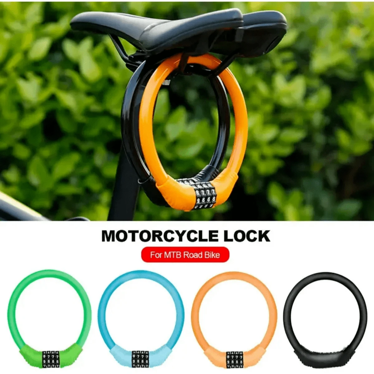 Chaîne De Sécurité En Acier Inoxydable 304 - 5mm X 100cm Avec Cadenas, Pour Vélo, Moto, Scooter, Anti-Vol
