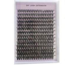 8-16mm 154 Stücke DIY Wimpernverlängerungs-Set, Einzelwimpern-Cluster D Curl mit Klebstoff, Pinzetten-Tools für Anfänger, falsche Wimpernverlängerungen