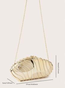 Luxury Women's Party Prom Shell Clip Box Evening Clutch Acrylic Transparent Clutch Waterproof Crossbody Bag Tready Bride Bag, Perfect For Party, Wedding, Dinner/Banquet, Matching With Wedding Dress,Formal Dresses, Prom Dress, Birthday Dress, Women Dress Party