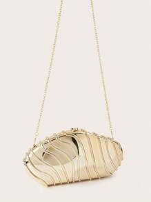 Luxury Women's Party Prom Shell Clip Box Evening Clutch Acrylic Transparent Clutch Waterproof Crossbody Bag Tready Bride Bag, Perfect For Party, Wedding, Dinner/Banquet, Matching With Wedding Dress,Formal Dresses, Prom Dress, Birthday Dress, Women Dress Party
