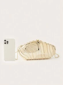 Luxury Women's Party Prom Shell Clip Box Evening Clutch Acrylic Transparent Clutch Waterproof Crossbody Bag Tready Bride Bag, Perfect For Party, Wedding, Dinner/Banquet, Matching With Wedding Dress,Formal Dresses, Prom Dress, Birthday Dress, Women Dress Party