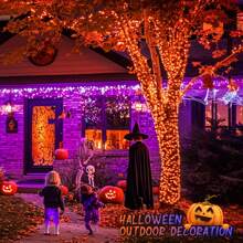 KBO JMEXSUSS 168ft 600 LED Halloween Decor Lights Outdoor Clear Wire, Orange Purple String Lights Indoor Plug In,Halloween Lights For Tree Porch Yard Decorations - 橙色到紫色 - 查看 5