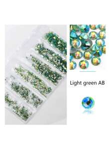 1728 Pcs Flat Back Crystal Glass Nail Art Rhinestones. 4#-12# 6 Sizes Mix DIY Decorations For Nails, Clothes, Bags, Hair Accessories, Cars, Beddings, Pendants, Etc. Suitable For Teenage Girls, Women Nail Art, Eye Makeup, Face Stickers, Jewelry Decoration Flat Back Rhinestones. 6 Bags Of Crystal Glass Flat Back Rhinestones. Nail Charms Nail Gems Nail Supplies