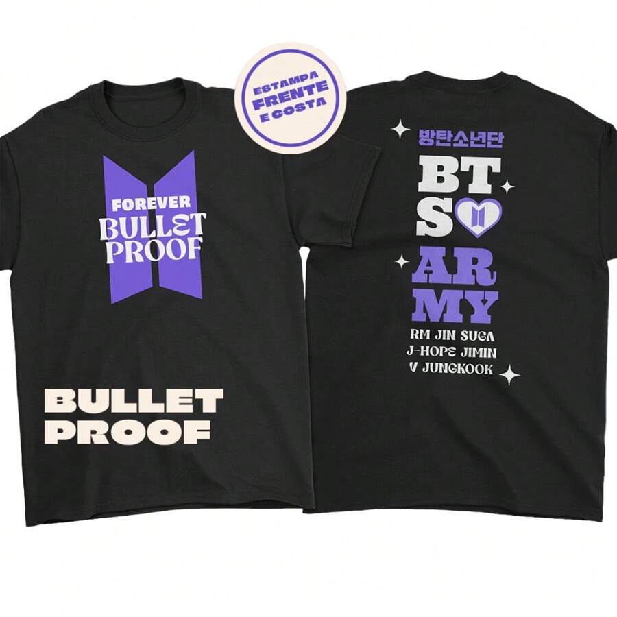 KPOP Unisex T-Shirt 100% Cotton New Release Shipping Various Colors!! PLUS SIZE - màu đen - Xem 1