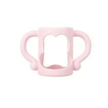 Uniwersalny uchwyt do butelki dla niemowląt, wąska butelka o małej średnicy, łatwa do trzymania przez dziecko, akcesorium do codziennego użytku, miękka, elastyczna silikonowa osłona, pasuje do większości butelek z szyjką