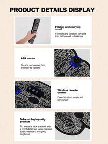 Rechargeable Electric Foot Massager - Improve Blood Circulation & Relax Muscles - Perfect Remote Control Pad Relieve Pain, Fatigue For Men & Women