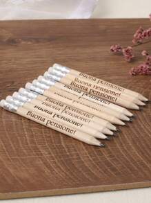 Crayons personnalisés, set de crayons personnalisés pour papeterie de mariage, faveurs de mariage rustique pour les invités en gros, set de crayons gravés uniques pour la rentrée scolaire