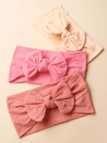 3入組嬰兒蝴蝶結裝飾髮帶 - 彩色 - 查看 5