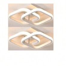 24 厘米/9.4 英寸直径 220V 小方形 LED 吸顶灯，金色/黑色/白色现代 LED 吸顶灯适用于走廊、卧室、厨房、客厅、书房，3000K 暖光/6500K 冷白光 - 吸頂燈1 - 查看 19