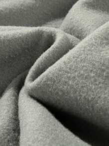 男士休闲纯色保暖内衬连帽衫，秋冬款 - 深灰色 - 查看 6