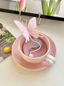 1 件 INS 风格硅胶蝴蝶茶滤器，耐高温便携式创意蝴蝶茶滤器，重返校园