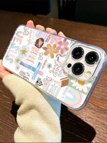 1 件十字设计透明 TPU 全框架防摔防指纹手机壳适用于 iPhone - 彩色 - 查看 2