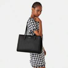 Kate Spade 经典心形女士手提包 - 优雅顶部提手单肩包 - 黑色 - 查看 2