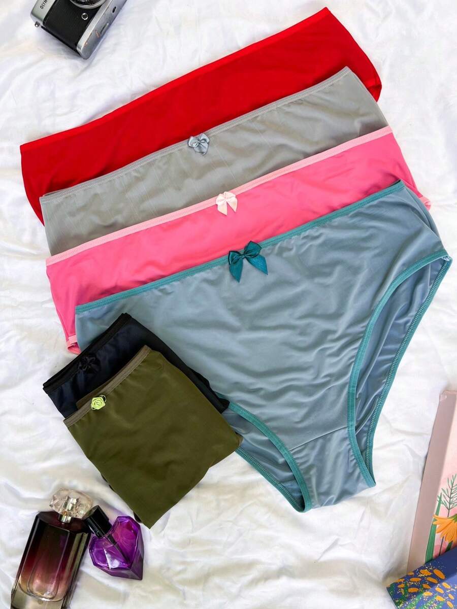 Kit 6 Plus Size Microfiber Panties - Bạc - Xem 1