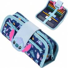 Disney Stitch Pencil Case School Supplies Cases With Stationery Gift - Blue - View 1