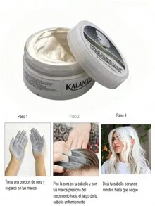 Cera para pintar y peinar cabello color Blanco - Blanco - Ver 2