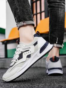 Men's Casual Canvas Boat Shoes, Comfortable Breathable Flat Sneakers, Fashion Student Shoes, Korean Style PU Leather Skateboarding Shoes - White - View 7