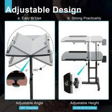 Tattoo Tray Work Station Supply Desk Table Mobile Tattoo WorkStation Adjustable