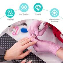 hytoos 球形金刚石指甲钻头细粒度旋转角质层清洁磨头美甲钻头钻机配件