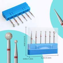 hytoos 球形金刚石指甲钻头细粒度旋转角质层清洁磨头美甲钻头钻机配件