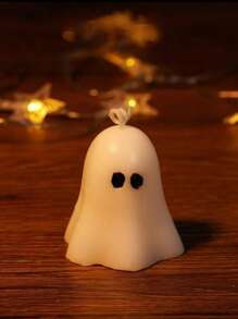 1pc Halloween Ghost Scented Candle, Spooky Atmosphere Festive Gift, Hand-Made Smokeless Candle, Suitable For Dining Table, Party, Birthday Cake, Home Decor, Wedding Party Decor, Fragrant Candle, Suitable For Halloween, Thanksgiving, Christmas Party,Christmas Halloween Decor Room Decor
