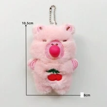 1 件缓解压力的泡泡毛绒卡通豚鼠钥匙扣包包吊坠娃娃，实际商品颜色可能与图片不同