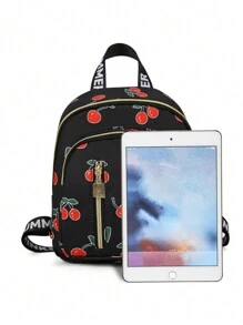 Mochila Estudiantil de Gran Capacidad Estilo Universitario para Mujeres, Adecuada para Escuela Secundaria, Preparatoria, Universidad - Negro 2 - Ver 5